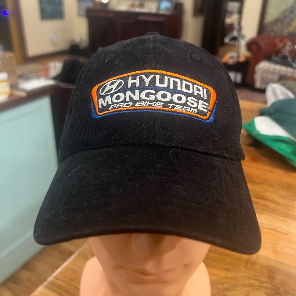 Hyundai Mongoose Black Logo Baseball Cap